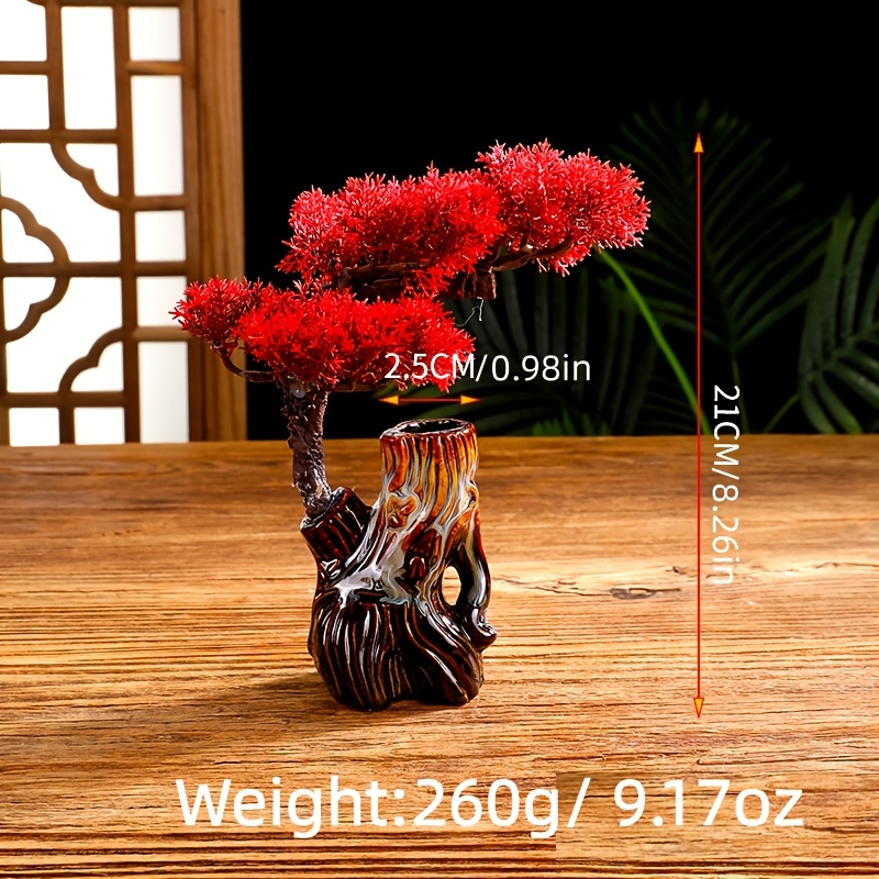 E-shop Japanischer Sushi-Platter & Bonsai-Tischdeko – Künstliche Blumenarrangement-Tischdekoration mit Mini-Kiefernbaum, realistische
