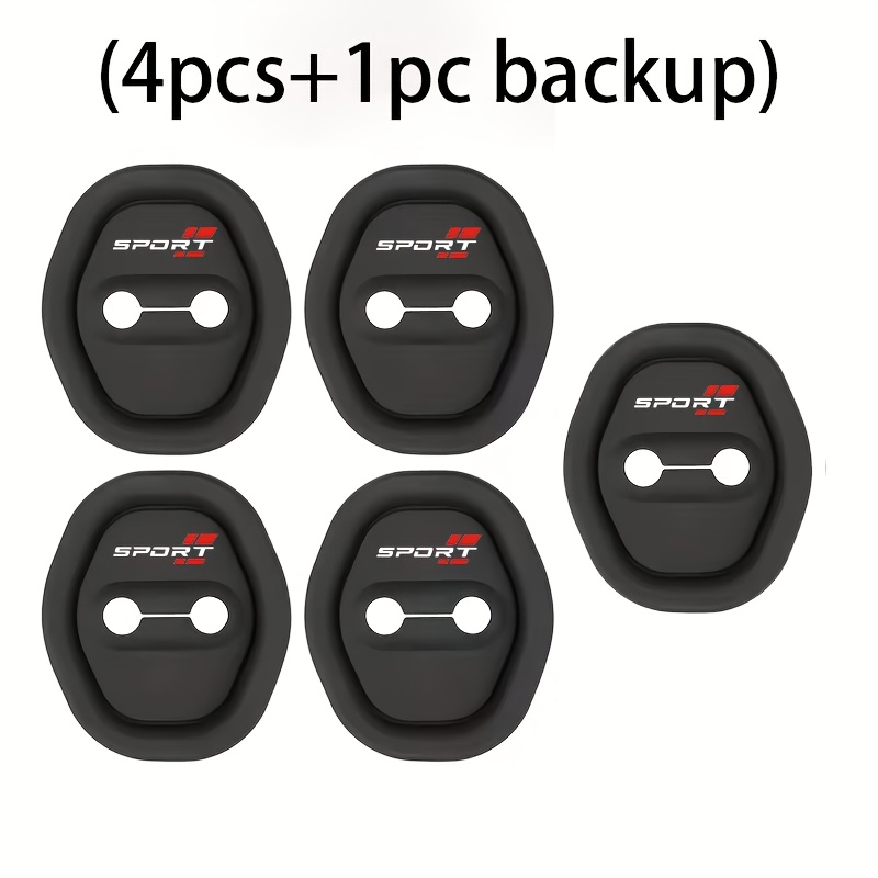 Image of 5pcs Silicone Door Lock Protection Pads - Shock-absorbing And Anti-collision, Thickened Cushioning, Durability And Silent Operation, Suitable For All Car Models (sedan, Suv, Truck) - Lock Cover