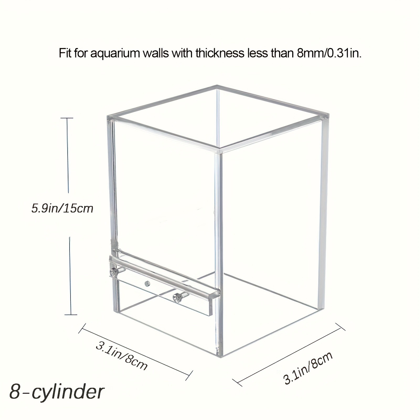 TEMU Aquarium inversé tendance en acrylique - Aquarium flottant transparent, décoration d'aquarium, aquarium à pression d'eau - Aquarium - Aquarium