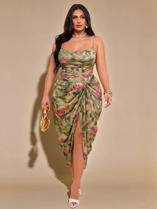 ruched split thigh dress Amazon.com: WUURAA Women's Dresses Draped Front Ruched Split Thigh Dress Dress for Women (Color : Chocolate Brown, Size : X-Small): Clothing, Shoes & Jewelry