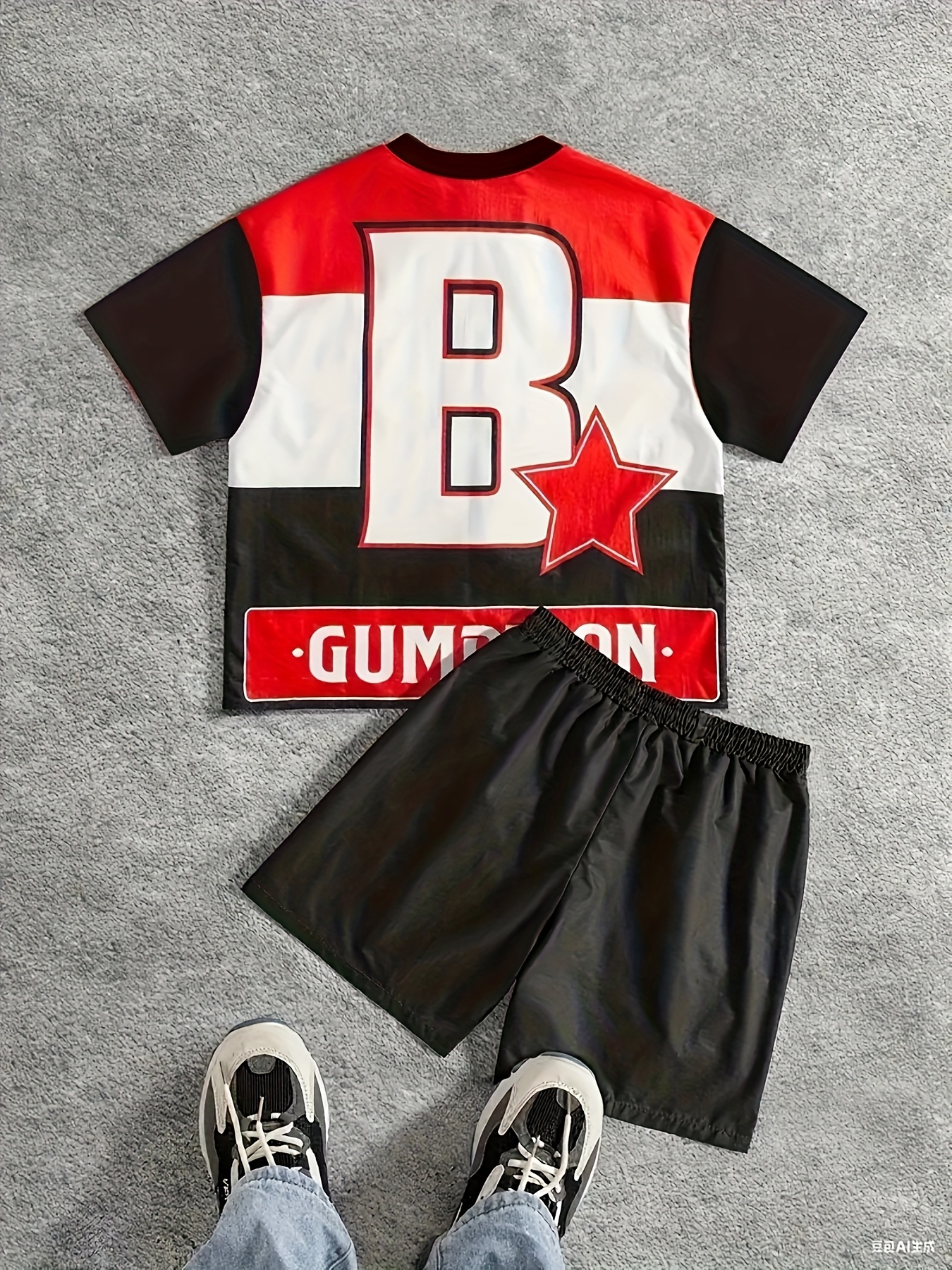 mens casual streetwear t shirt shorts set 32 Temu New Zealand