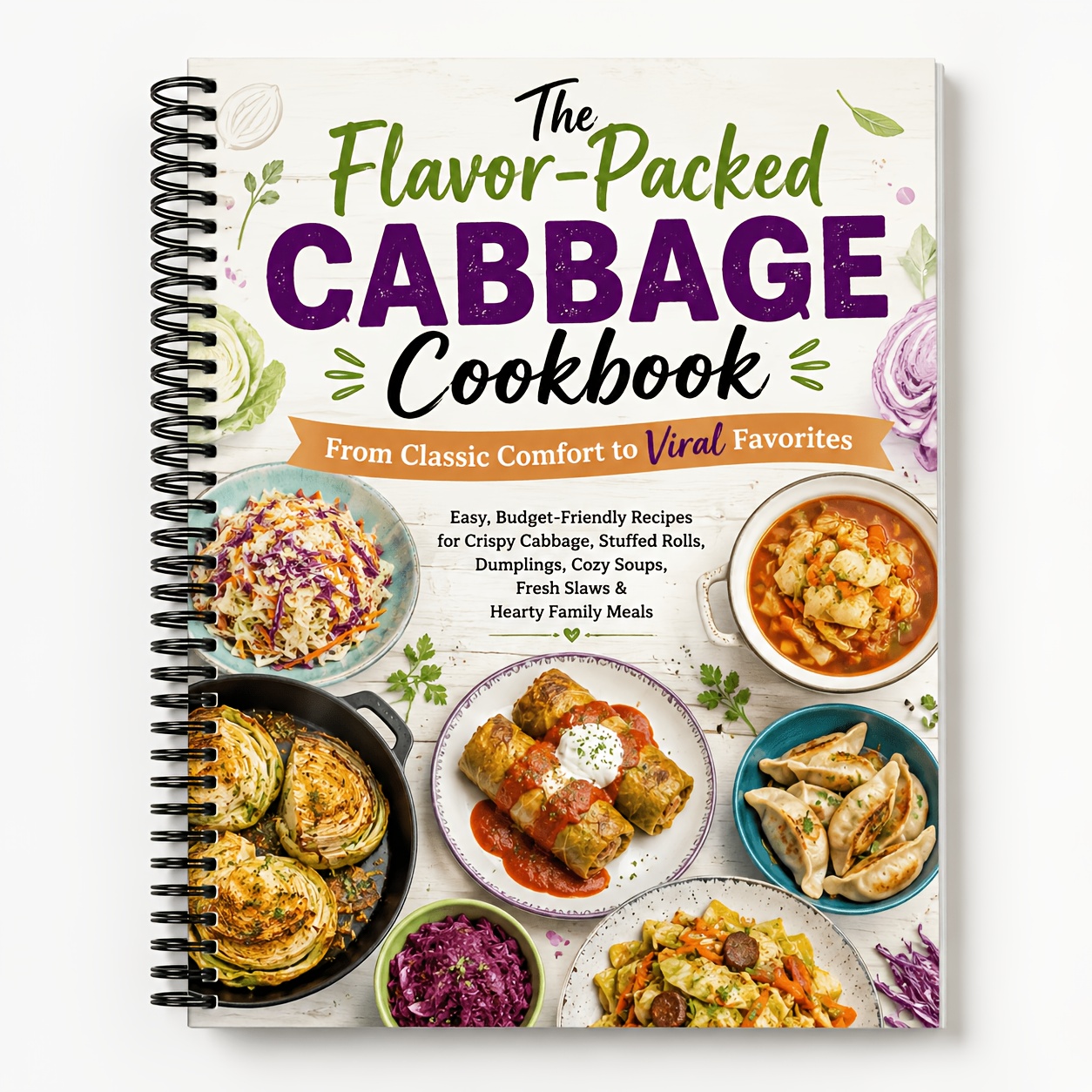 TEMU The Flavor-packed Cabbage Cookbook: From Vintage Comfort To Viral Favorites - Easy, Budget-friendly Recipes For Crispy Cabbage, Stuffed Rolls,