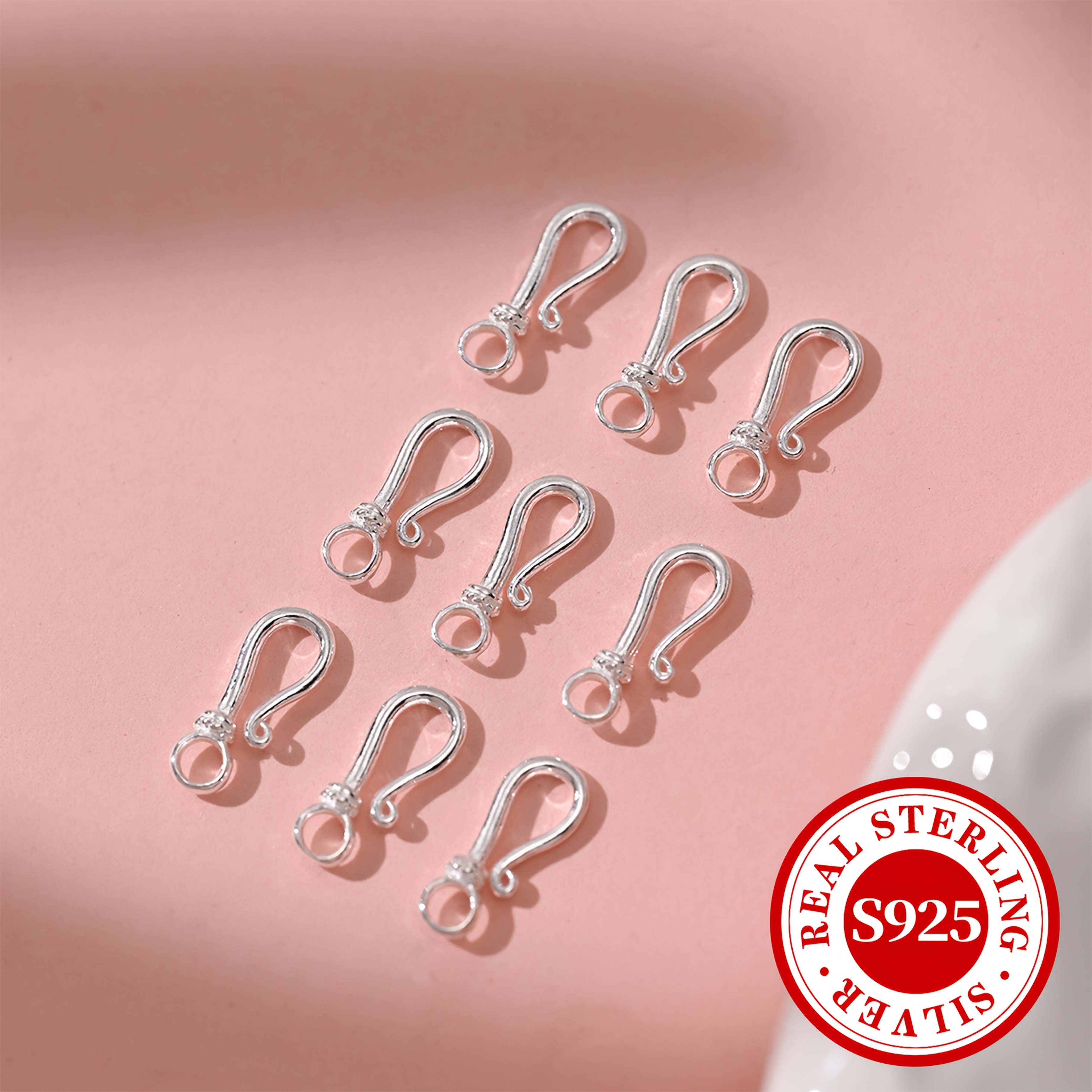 5pcs S925 Sterling Silver S-Clasp End Clasp for DIY