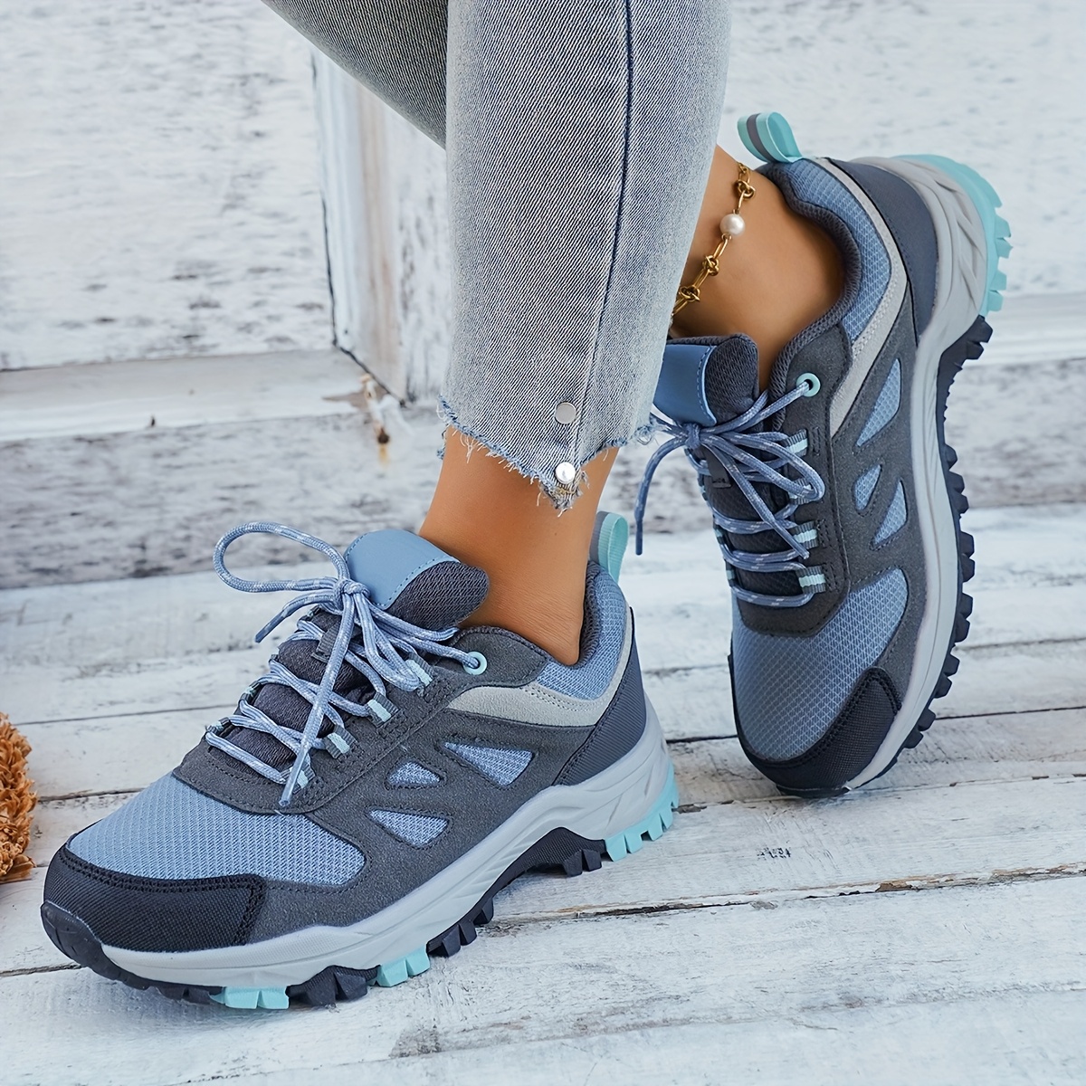 E-shop Damen Outdoor-Wanderschuhe, atmungsaktive verschleißfeste Trekking-Sneaker, Freizeit-Sneaker zum Bergsteigen, Damenschuhe