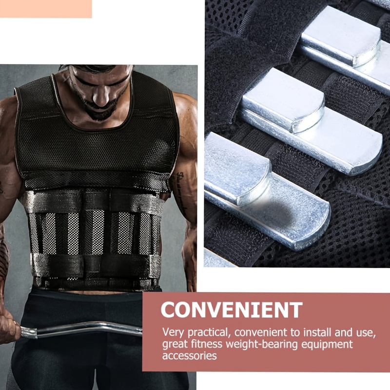 

20/10/5 Pack Stainless Steel Weight Plates For Tactical Vest, Universal Fit, Metal Weight Boards For Fitness & Strength Training, Gym Accessories For Men, Sweat Vests & Weightlifting Equipment