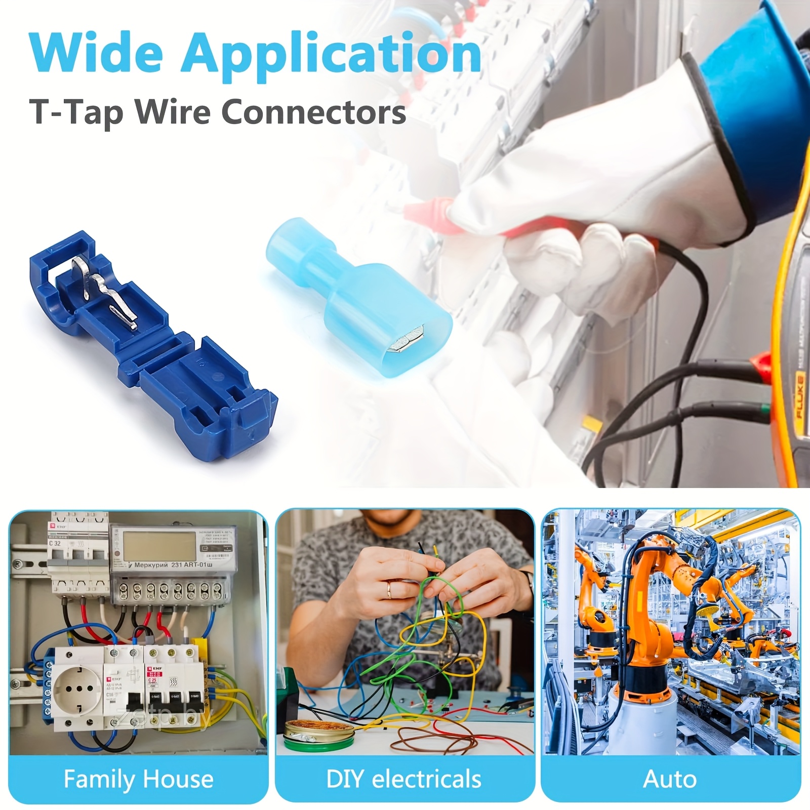 Connettori Isolati Kit Connettori T-Tap 60 Pezzi - Isolati, Per Cavi Auto 22-18 AWG, Colore Rosso Terminali Cavi - Foto 2