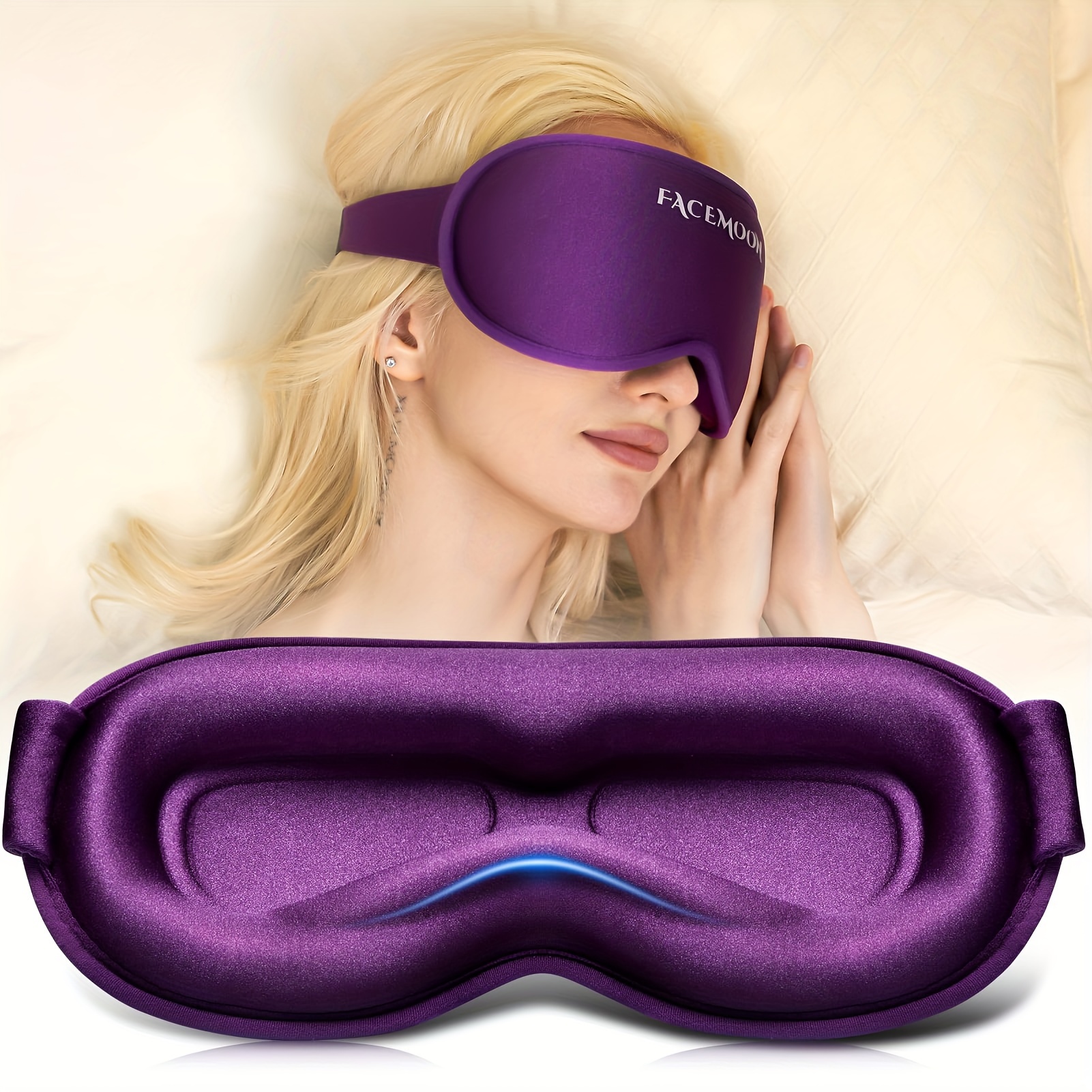 

Weighted Eye Mask, Microwavable Gel, Sleep Masks, Heated Sleep Masks For Dry Eyes, Eye Cover For Women, Men, , Travel, Airplane (purple)