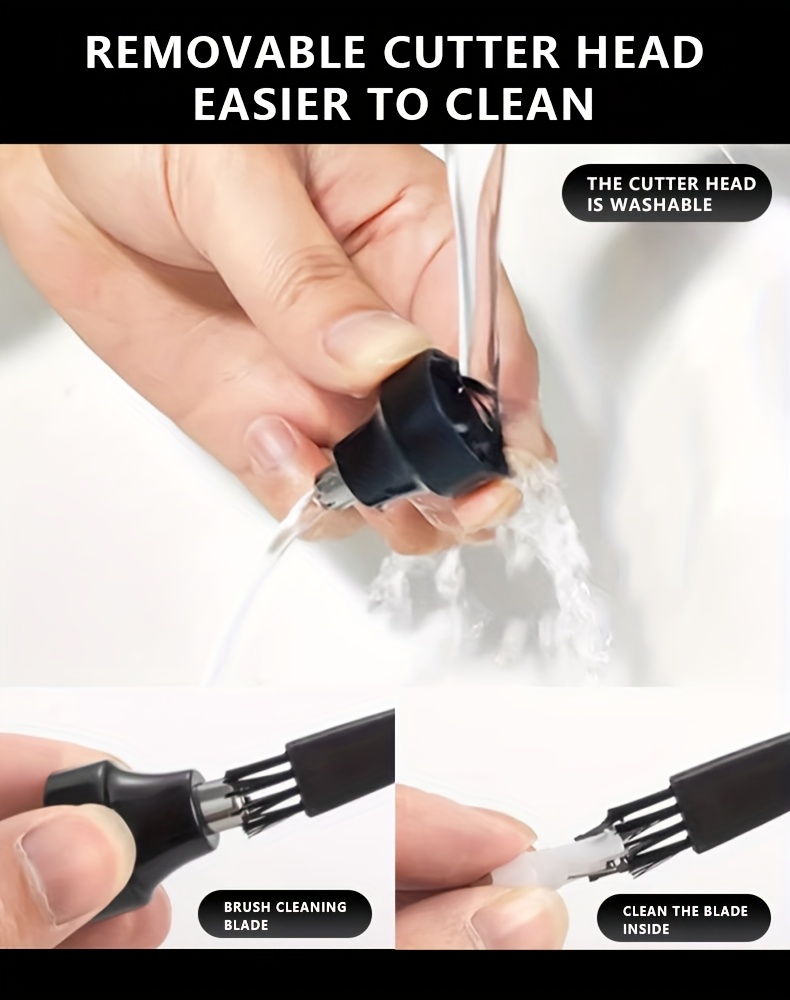   electric nose hair trimmer usb charging safe and safe without damaging the light beige trimming ears and nose hair Product details 3