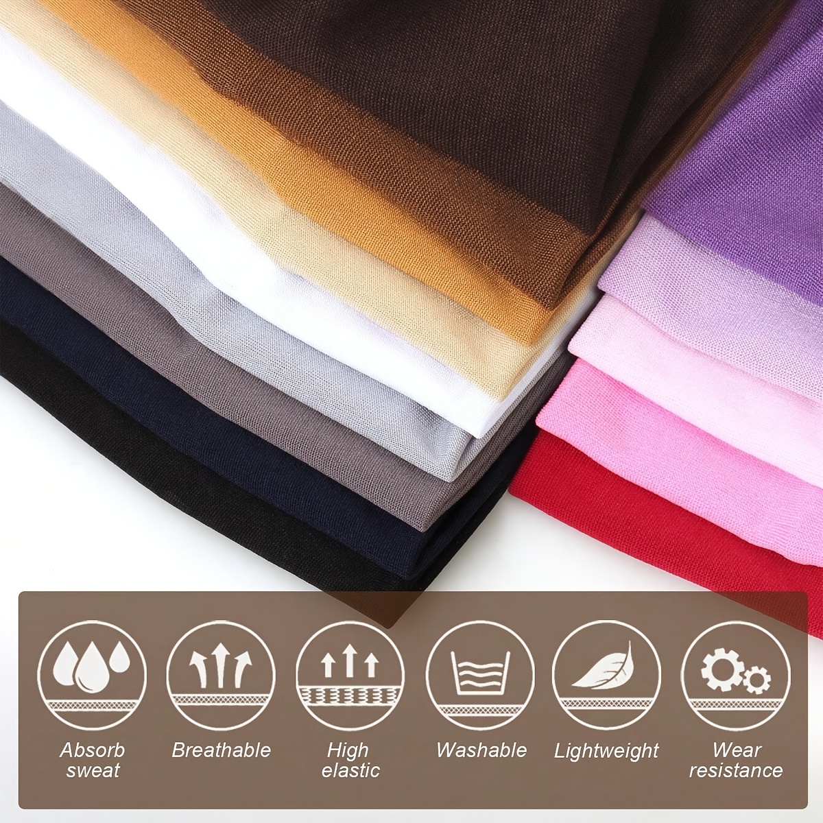 5pcs Women's Extra-Wide Crisscross Headbands, Solid Color Set