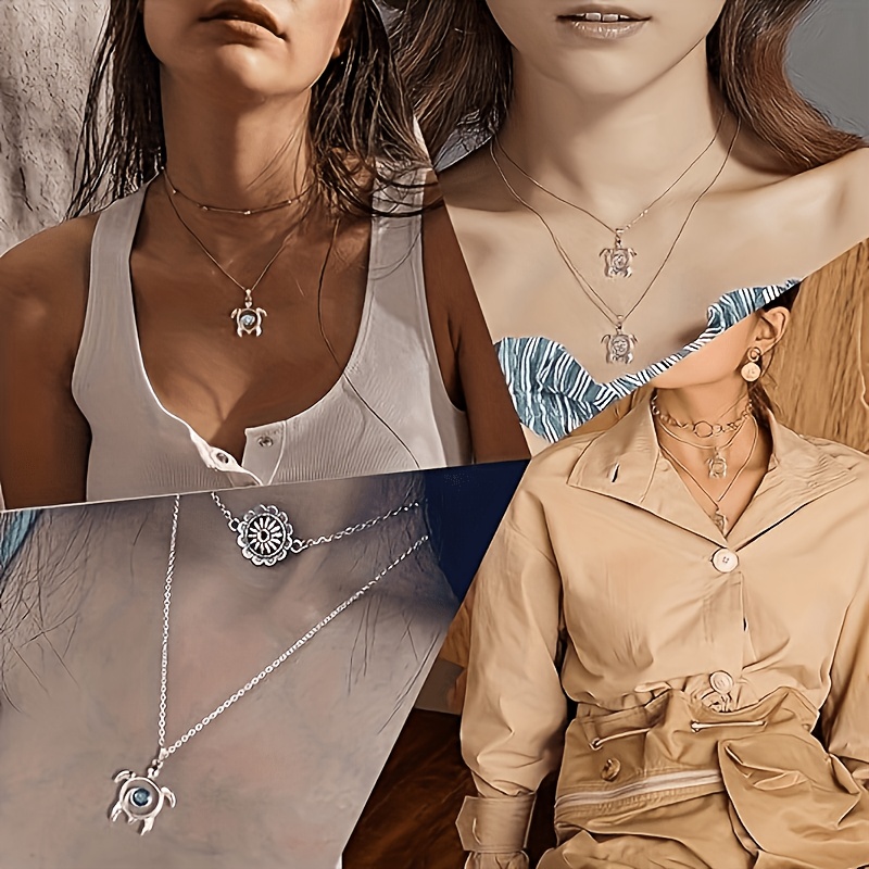 Women's S925 Silver Turtle Pendant Necklace, Elegant Design