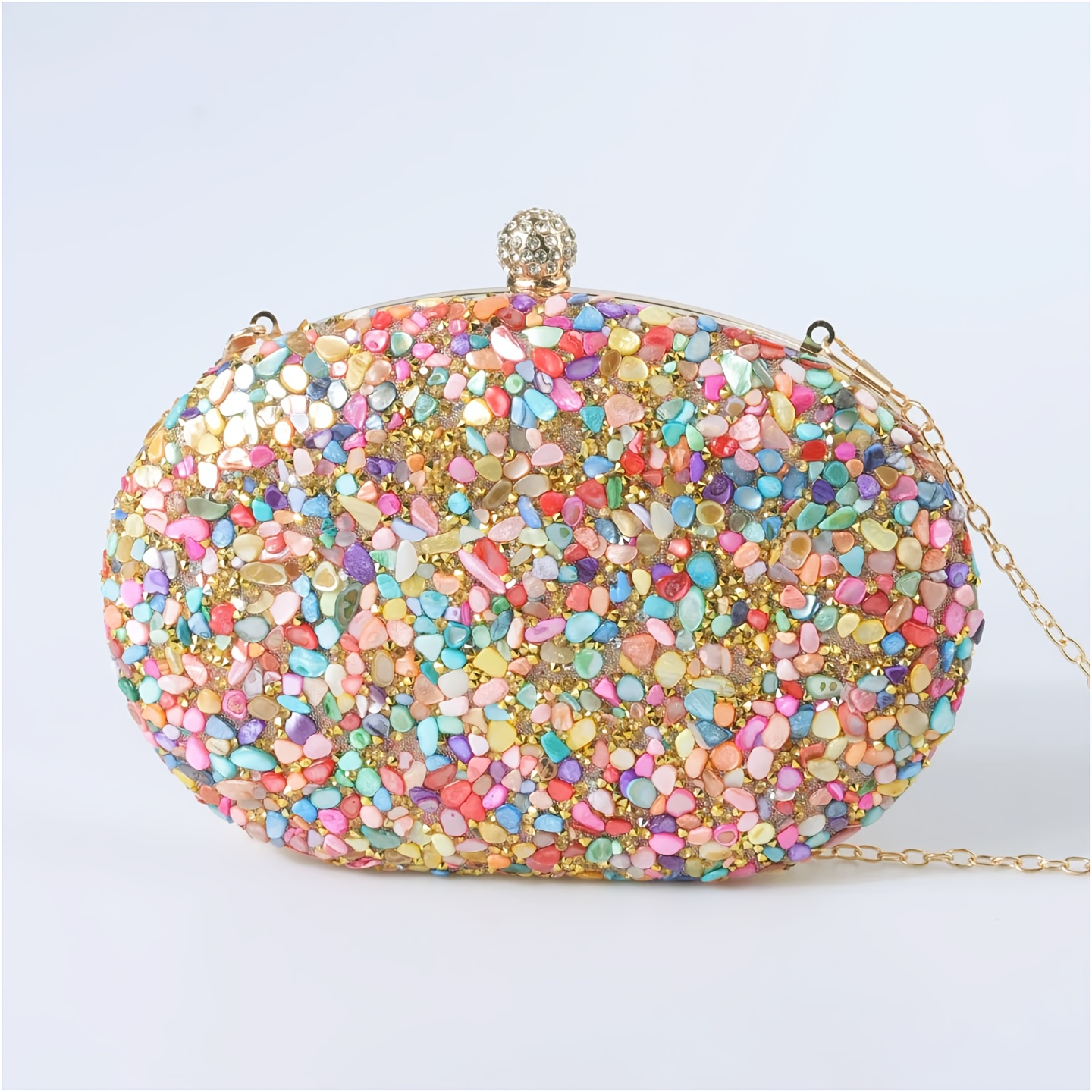 TEMU Sac à main de soirée élégant et , pochette de soirée en acrylique coloré à strass, pochette boîte de luxe, sac à main pour femme pour mariage,
