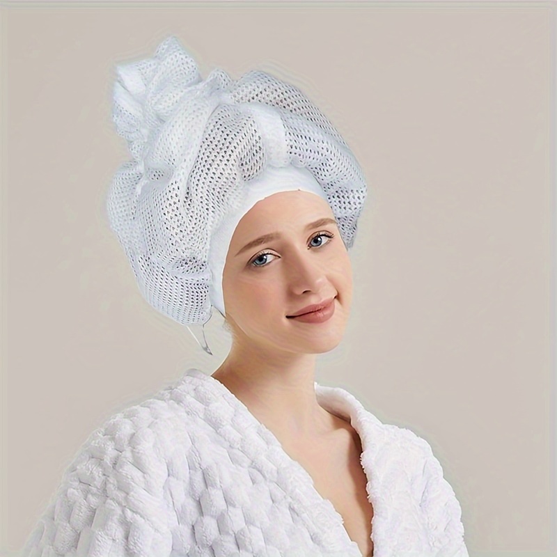 Net Plopping Cap For Drying Curly Hair, 2024 New Curly Hair Plopping Cap  Net Plopping Bonnet With Drawstring, Plopping Cap Curly Hair Adjustable Net  Plopping Cap For Drying Curly Hair (1PCS)