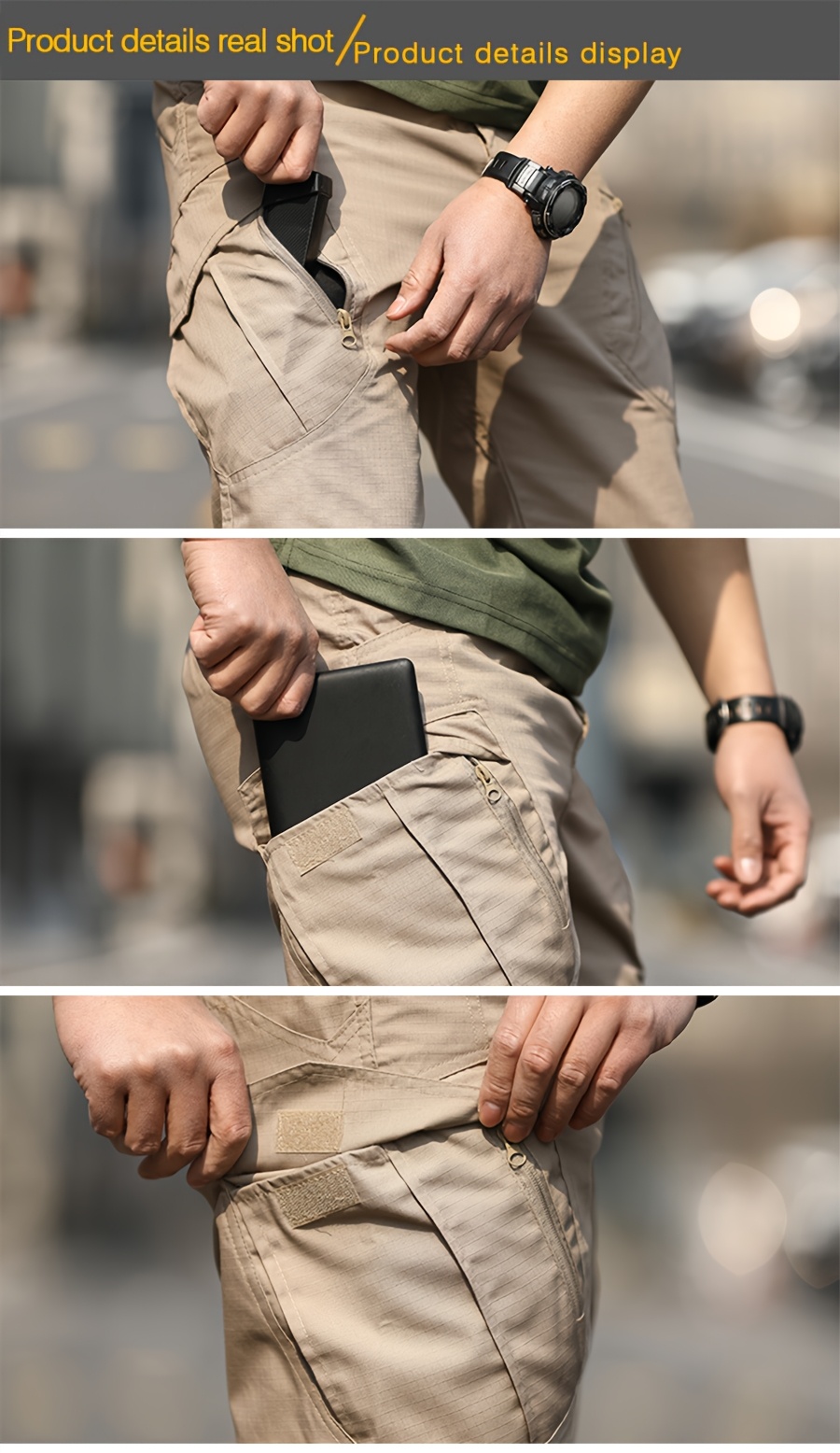 Men's IX9 Tactical Overalls - Durable, & Scratch-Resistant Polyester Cargo Pants with Multiple Pockets for Outdoor Activities & Casual Wear, All-Season Comfort