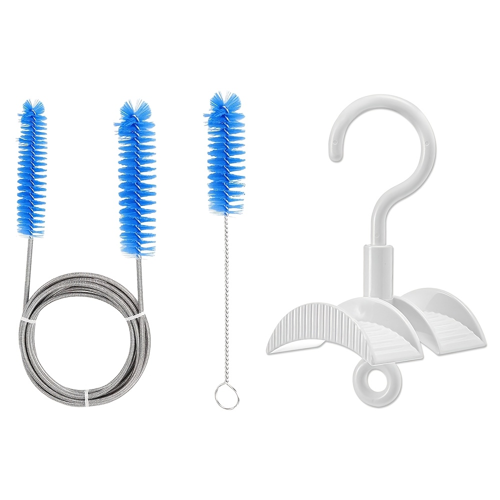 TEMU Ensemble Porte-tuyau et Brosse de Nettoyage pour CPAP, Kit de Nettoyage CPAP pour Tuyau et Masque CPAP, Crochet et Brosse CPAP, Support pour