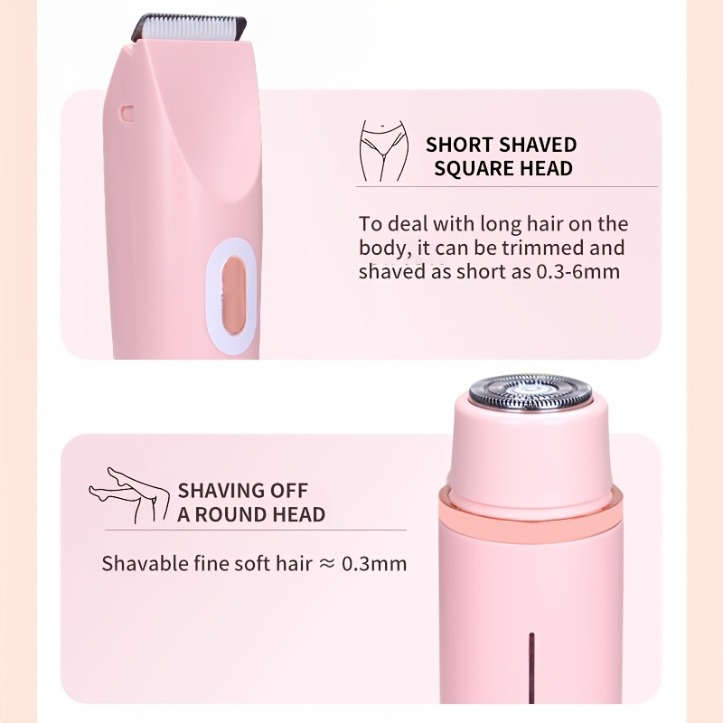 2 in 1 womens electric shaver for eyebrows face legs armpits dry and wet use portable   adjustable usb rechargeable shaver double headed shaver womens razor multifunctional beauty tool ideal gift for ladies Product details 7