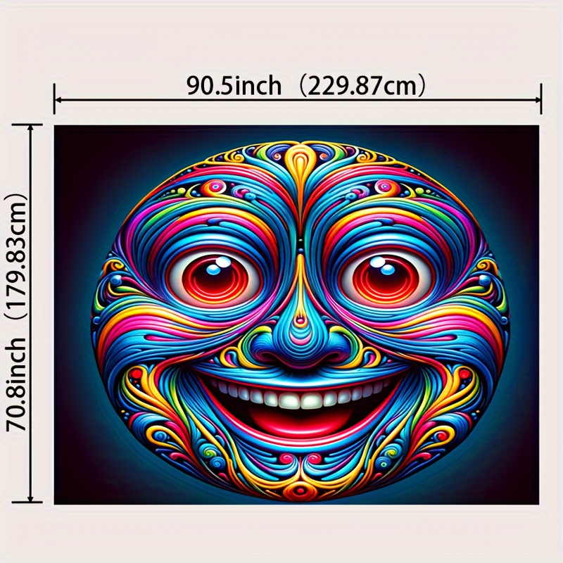 Cute Face Sheet Rainbow Color Mask Live Backdrop Cloth Clown - Temu