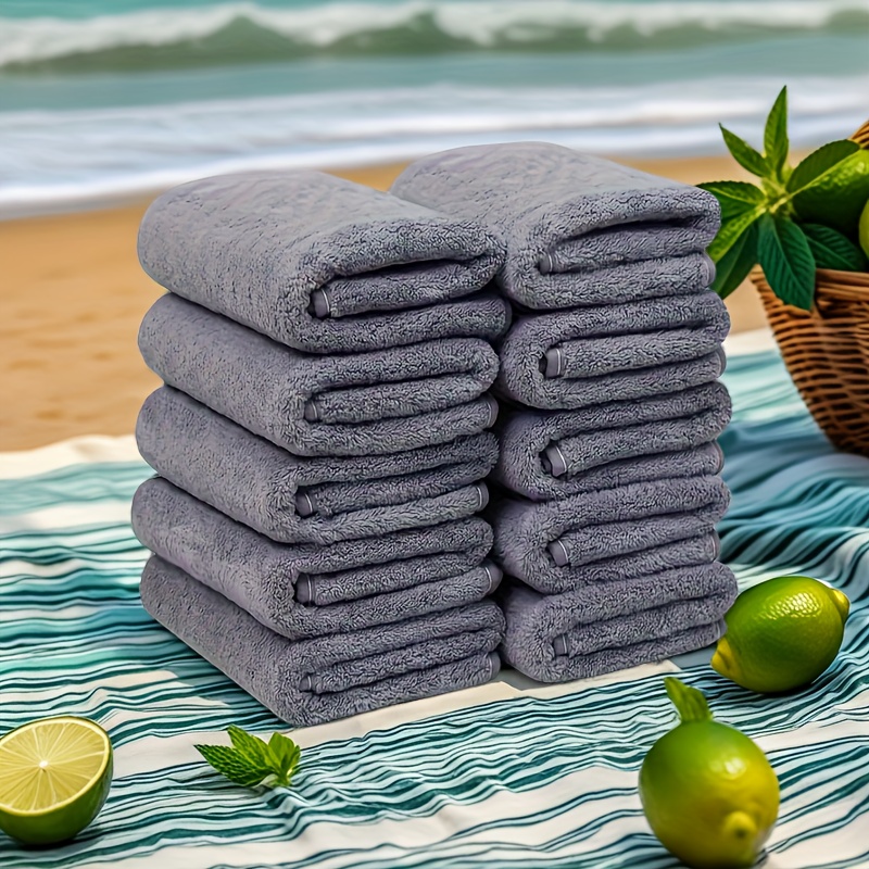 1pc, Extra Thick Towel Bath Towel Washcloth Square Towel, Super Soft and Highly Absorbent Towel, for Bathroom, Gym, Shower, Hotel, Spa, Ideal Home Supplies, Fitness Essentials, Suitable for Home, Outdoor, RV, Back to School, as a gift