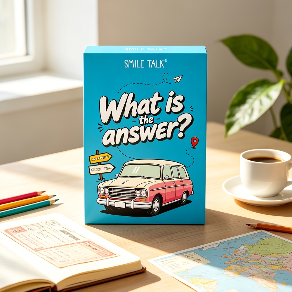 TEMU Smile Talk What's ? Family Road Game. Party Games & Activities With 50 Q&a Cards And Fun For Multi-player Play. For On Halloween, Christmas And