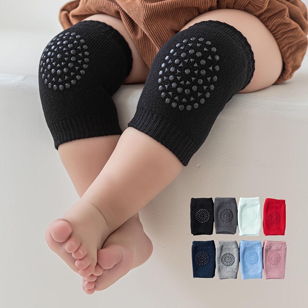 1 paar kinder-knie- ellbogenschoner, baby- ärmel -socken mit gepunktetem kleber für rutschfesten  -schutz