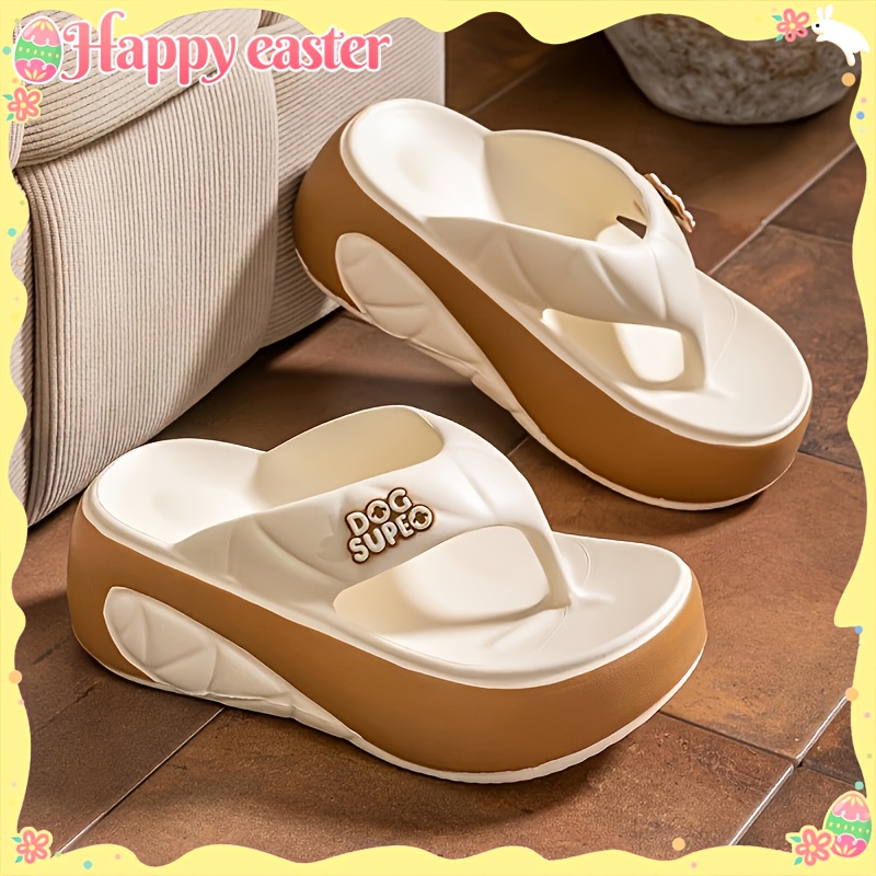 womens thick sole flip flops non slip   material open toe breathable design for summer indoor outdoor   daily commuting 2025 new casual slippers beach slippers indoor slippers  able footwear lightweight construction  able sandals   Product details 1