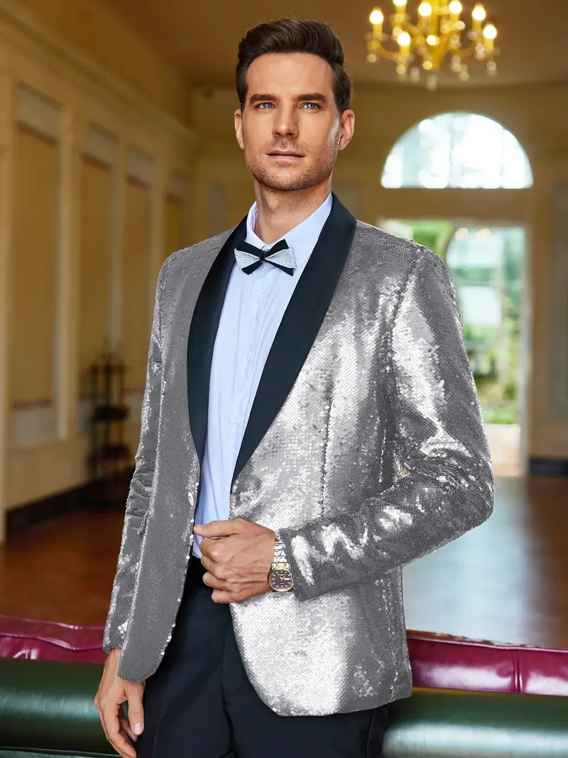 men shiny sequin tuxedo party dinner prom - Temu men shiny sequin tuxedo party dinner prom - Temu