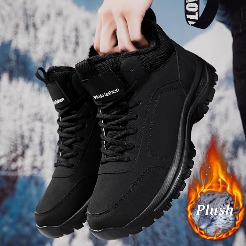 

Chaussures Montantes d'Hiver pour Hommes - Isolation Épaisse pour la Protection contre , Chaussures de Randonnée et de Marche Confortables