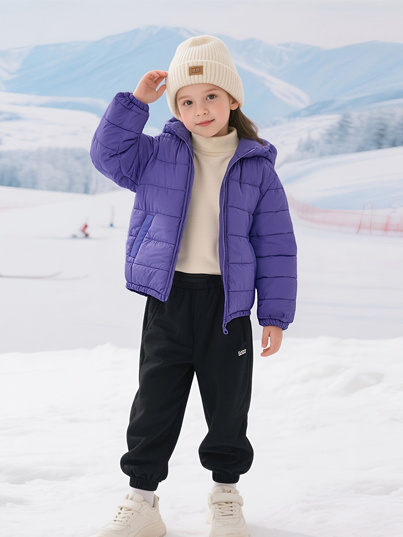 JOMAKE Girls' Lightweight Hooded Jacket, Soft Winter Outerwear