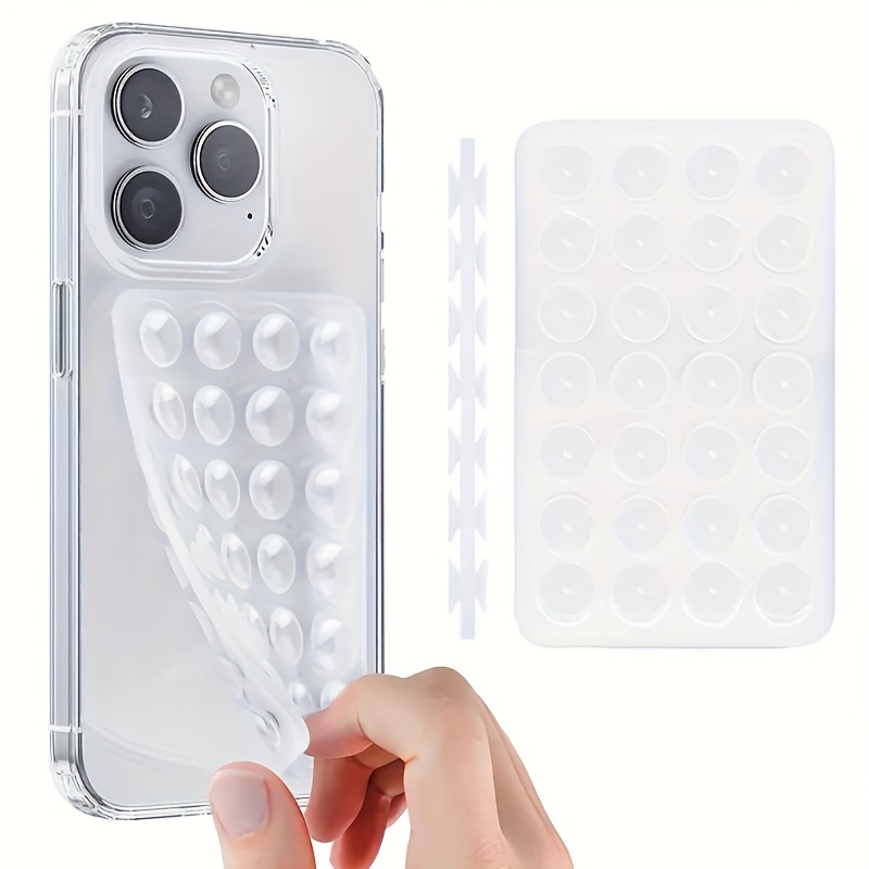 

1pc Étui de téléphone en silicone avec support à double ventouse - Support pour selfies et vidéos, accessoire mobile