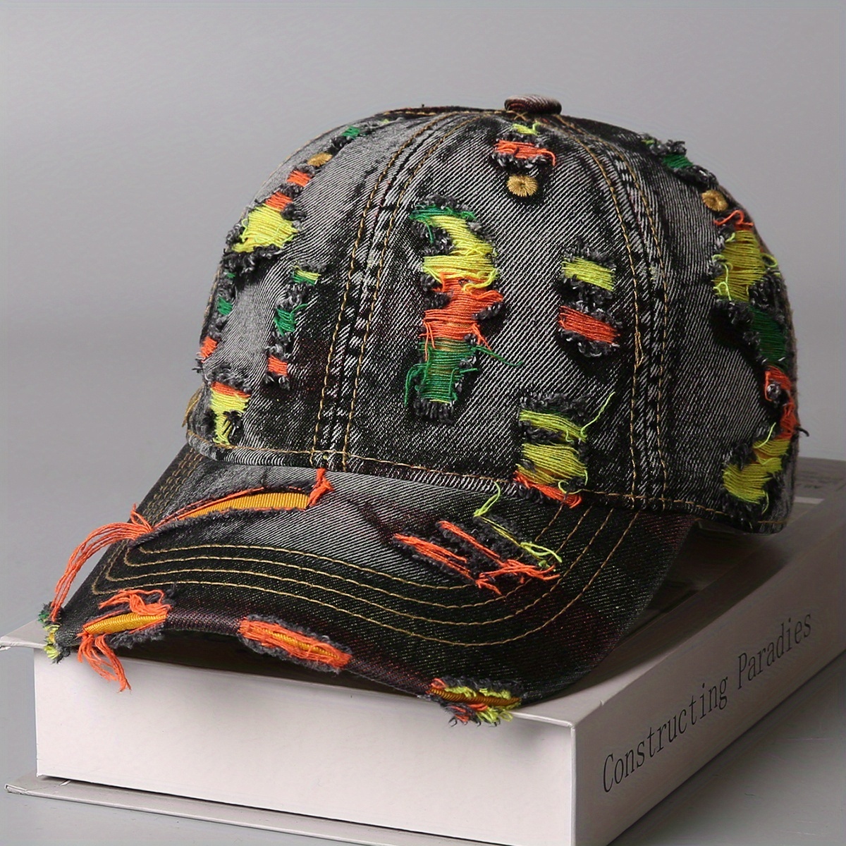 New Retro Distressed Washed Denim Baseball Cap Korean Version Street Face Small Duckbill Cap Summer Sun Hat