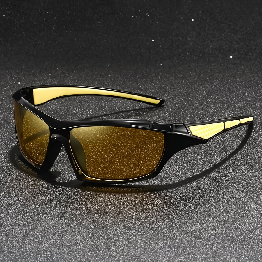 gafas deportivas visión nocturna amarillas unisex gafas Temu