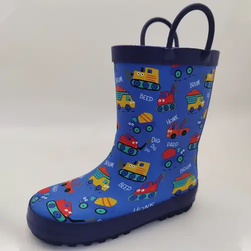 Boys Rain Boots Cartoon Print Waterproof Non Slip Rain Shoes - Temu Canada