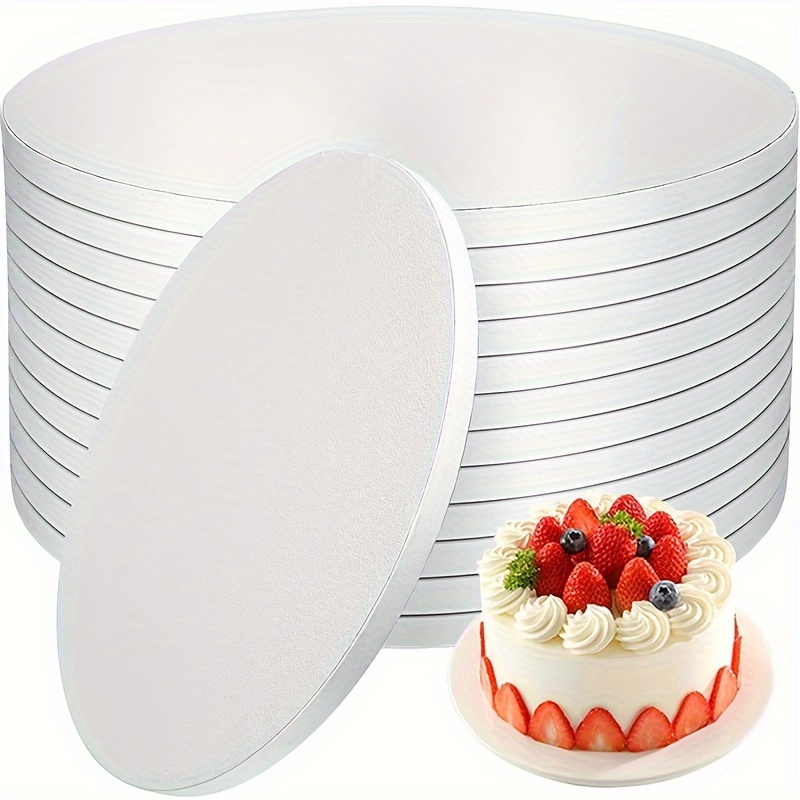 

Plateaux à gâteaux professionnels pour la décoration de gâteaux : 30,5 cm/12 po, carton épais de 1,2 cm, base de gâteau solide, matériau en papier alimentaire sûr