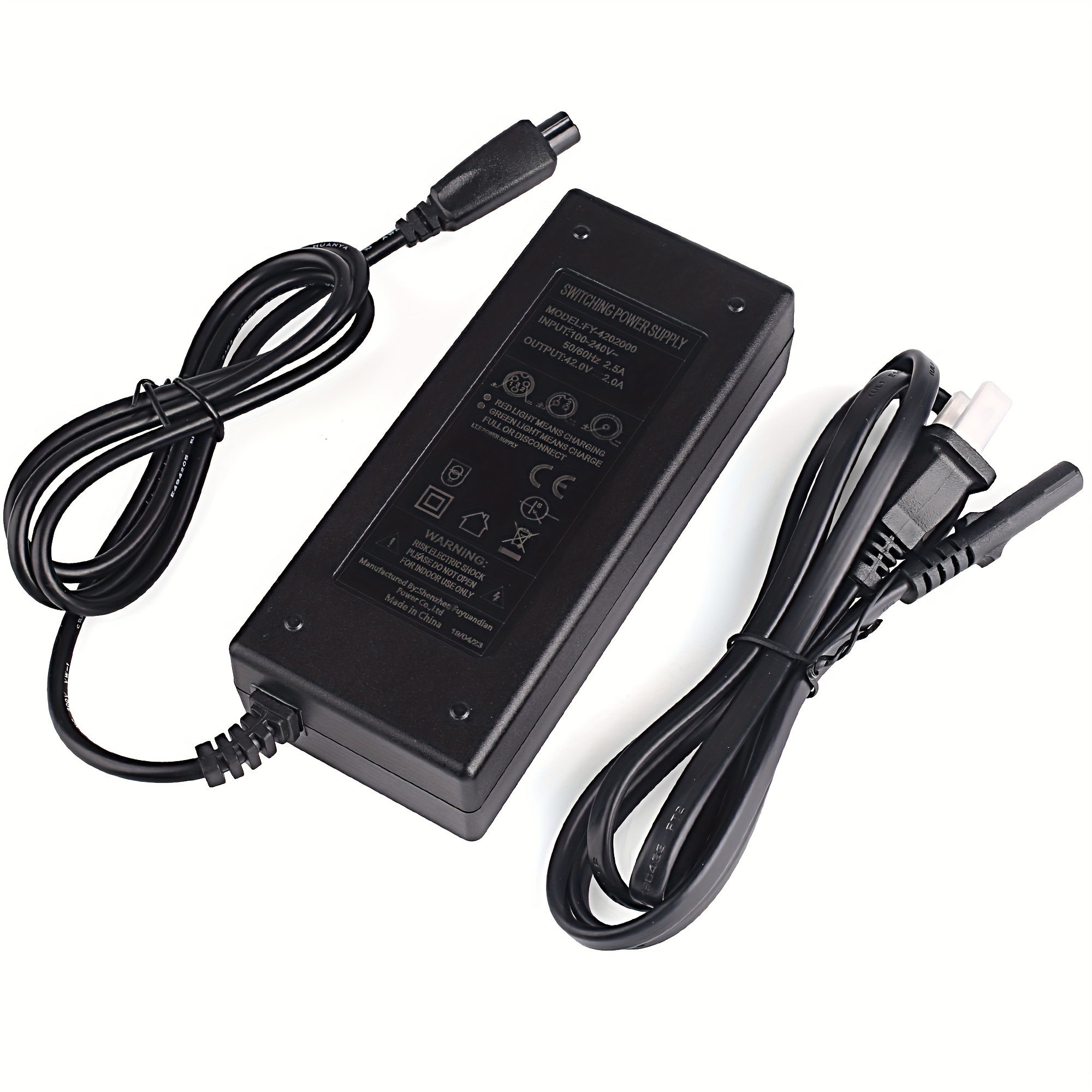 

Lotfancy 42v 2a Lithium Battery Charger For Hoverboard Model Lw-084/200/420/002 3-prong, For T1 T3 T6 Power Supply Cord