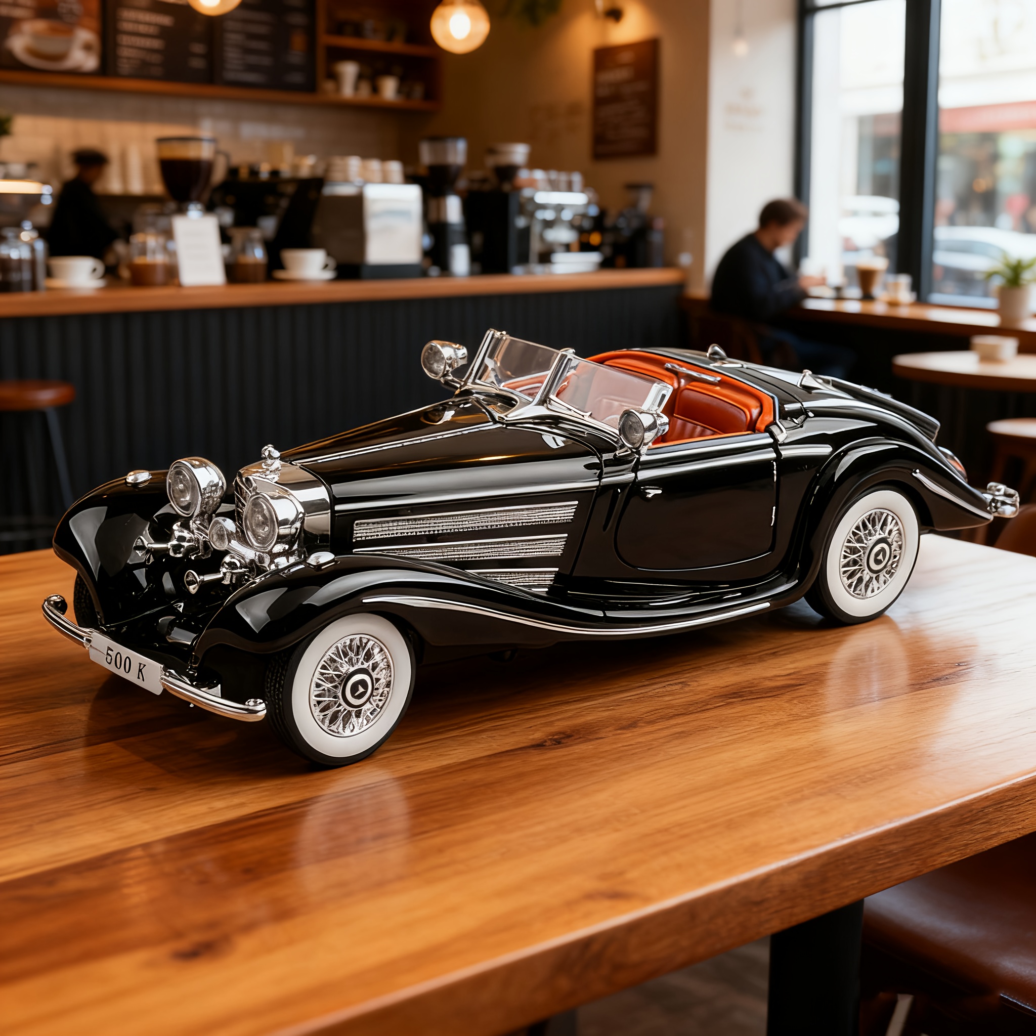 Image of 1:24 Scale Alloy 500k Vintage Car | Simulation Collectible Model Car Ornament, Static Display Model Suitable For Home Desktop Decoration, Exhibition Model Display, Must-have For Model Car Enthusiasts