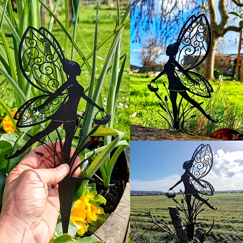 

Enchanting Metal Fairy Garden Stake - Unique Outdoor Lawn Decor, No Power Needed Fairy Garden Accessories Fairy Garden Decorations