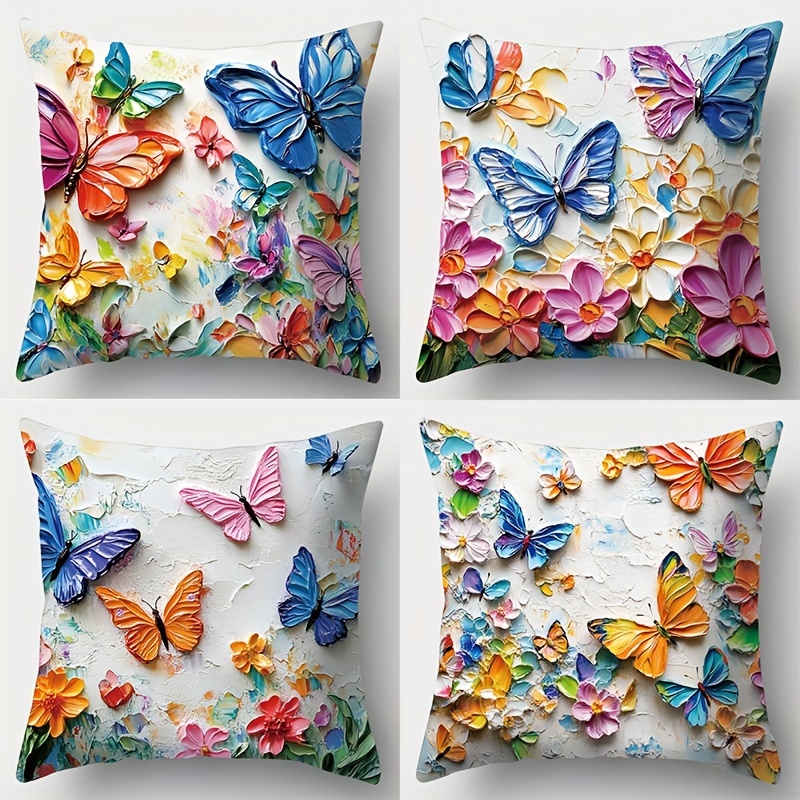 

4- , , Polyester , Zippered For Decor, , 18x18