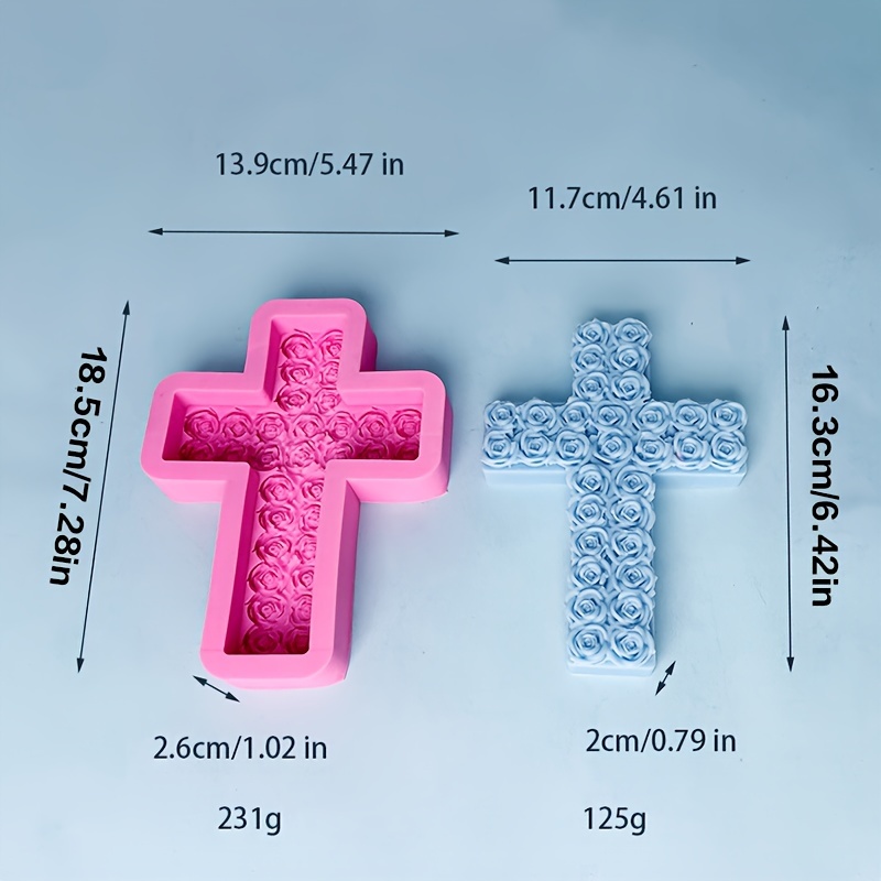 Image of Diy Rose Candle Silicone Mold - Irregular Shape Resin Casting Mold For Home Decor