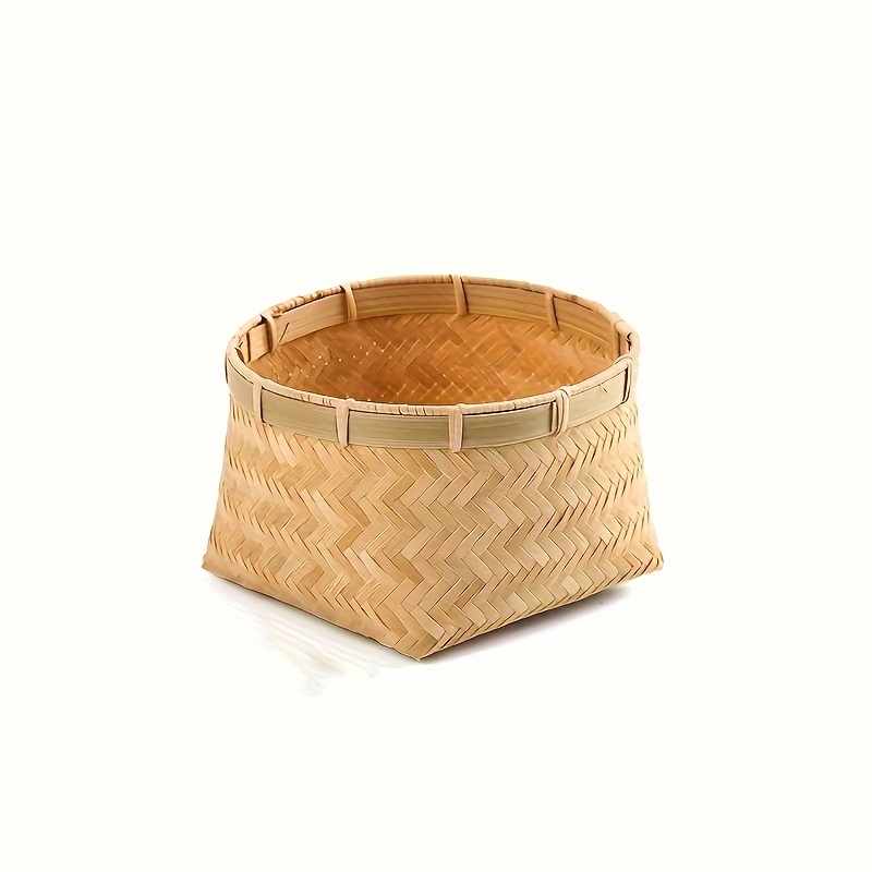 Vintage Small Basket Home Use Natural Handmade Bamboo Woven - Temu