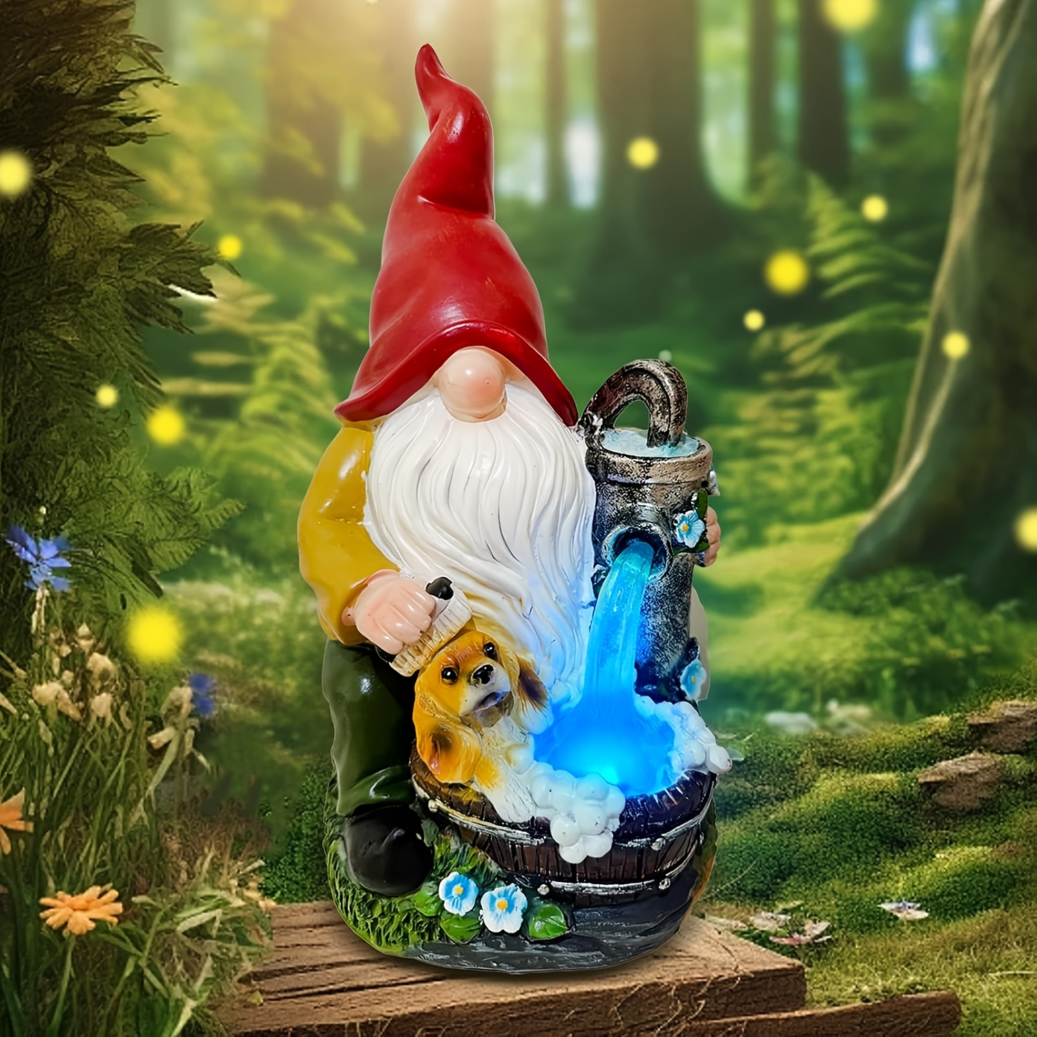 

Solar-powered Resin Statue With Light - Elf Decoration For Lawns And , Ideal For Halloween, Thanksgiving, Christmas Gifts