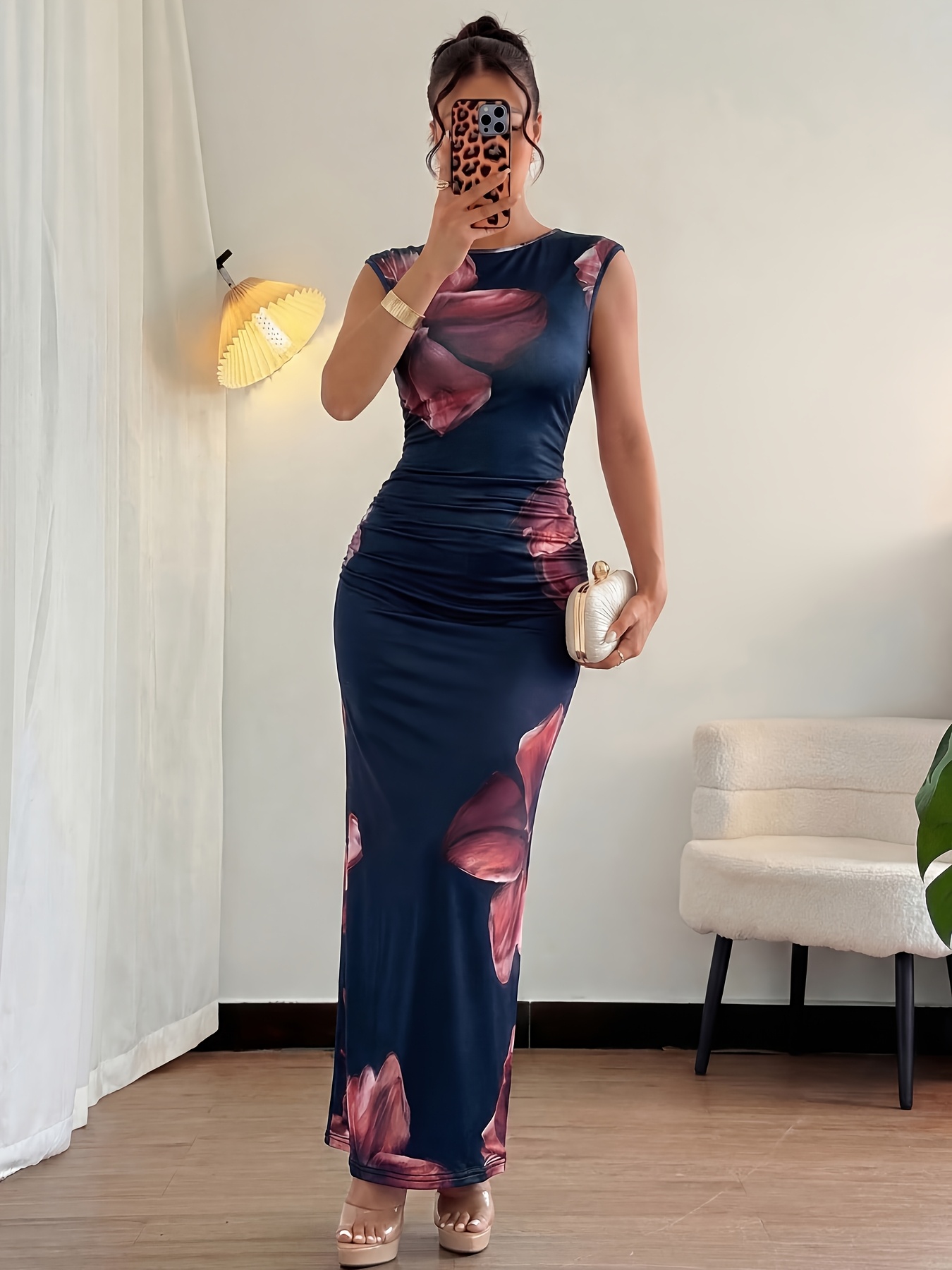 green emerald velvet dress Soft Long Sleeve Bodycon Dress for Everyday Wear main image 0