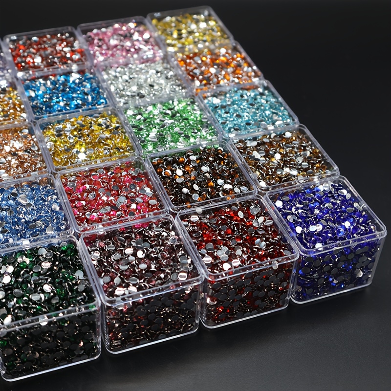 24899pcs of 3mm high quality 5d resin round flatback rhinestones 25 vibrant colors of flatback rhinestones uniform size suitable for   making crafting handmade earrings bracelets and necklaces     for nail art clothing