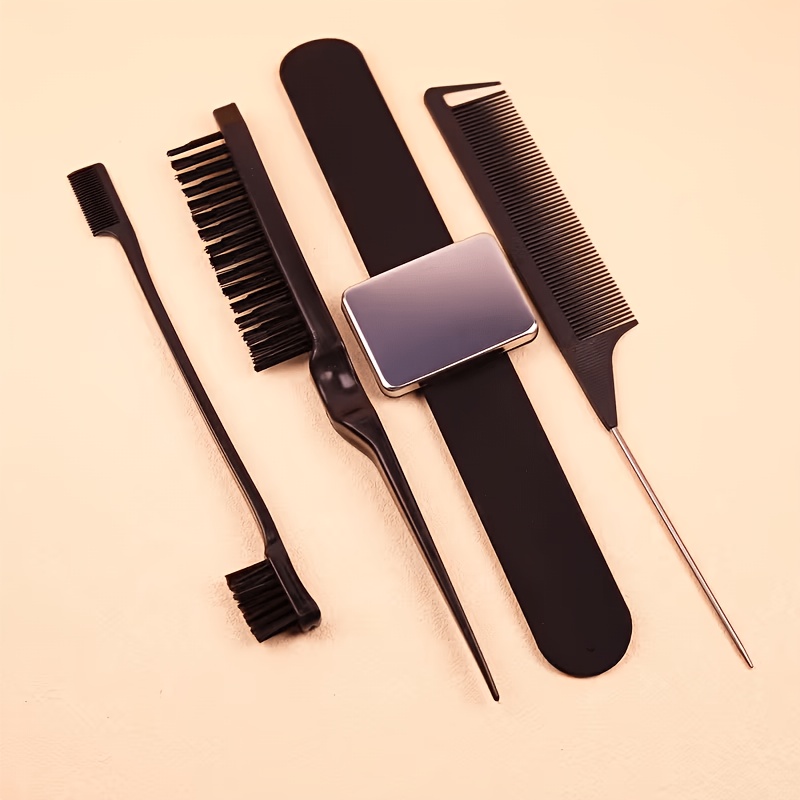 TEMU 4pcs Professional Set, Including Comb, Tail Comb And Magnetic Wristband - Odorless, Suitable For All Hair Types