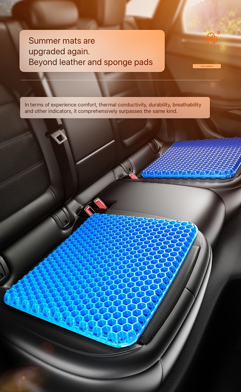 summer cooling gel seat cushion breathable honeycomb design for car office chairs soft for comfort details 5