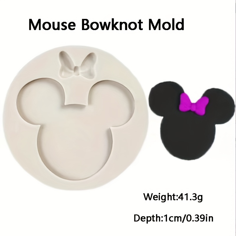 

Silicone Mouse Bowknot Mold - 1pc, 3d Candy Molds For Diy Pudding, Chocolate, Desserts, Gummy, Handmade Soap, Cake Decorating Kitchen Baking Supplies