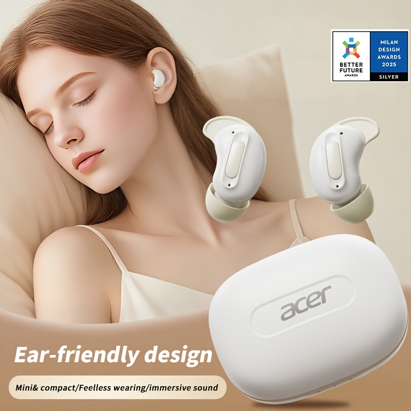 [  2026 neues modell]   ohr562 schlaf-ohrhörer anc+enc dual noise cancellation 48 stunden akkulaufzeit   low latency entwickelt für seitenschläfer ultra-dünne mini kabellose ohrhörer   für kleine ohren