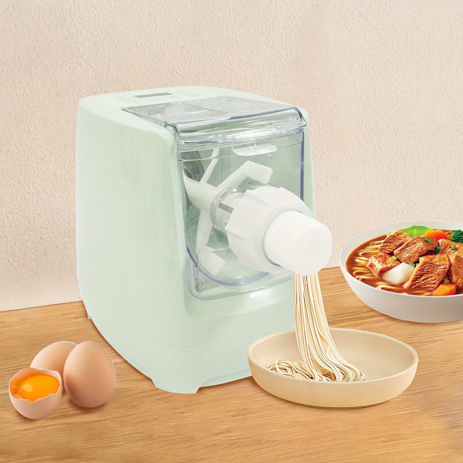 Machine à Pâtes Électrique Pasta Maker, 260W, Entièrement Automatique 13 Jeux de Couteaux Forme Blanche Jusqu'à 480 g de Farine