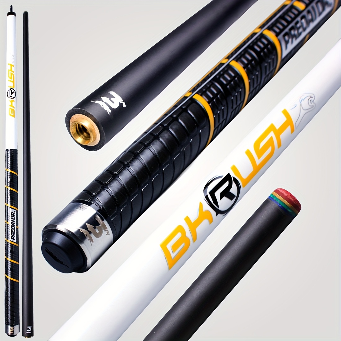 TEMU Rreoaidr 3142 Bkp Series 2pcs Pool Cue, 58" Carbon Maple Shaft With 13mm Low Technology, Professional Billiard Stick For Control