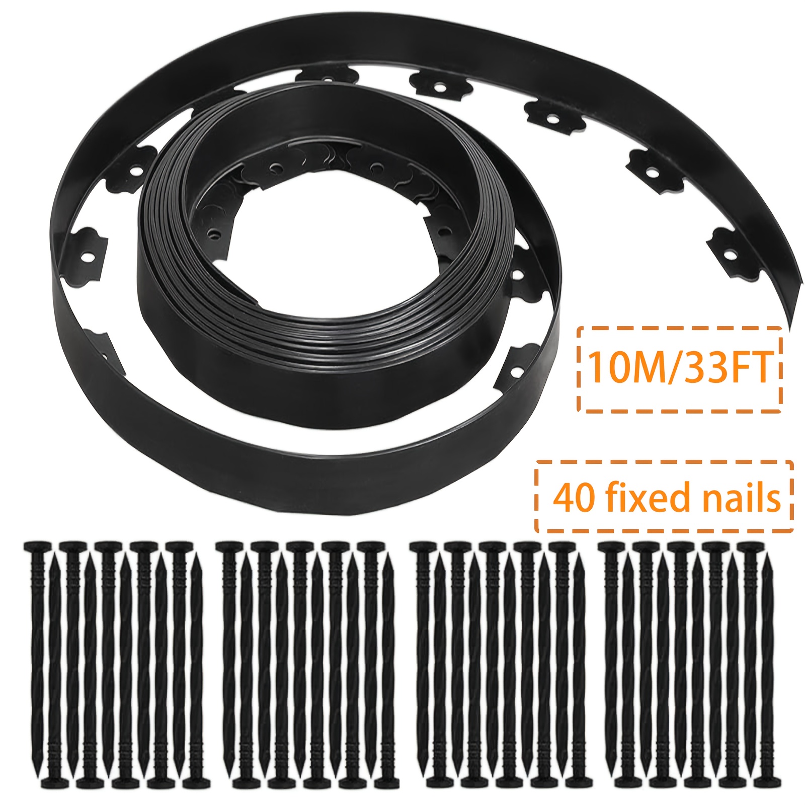 

A Set Of 33ft/10mx2in/5cm 40 , Kit, No Excavation Required