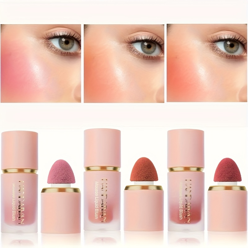 Three Liquid Powder Blusher, Facial Makeup, Matte Powder Blusher, Easy To Apply Rouge, Lasting Makeup Effect, Essential Cosmetics For Going Out, Perfect Gift