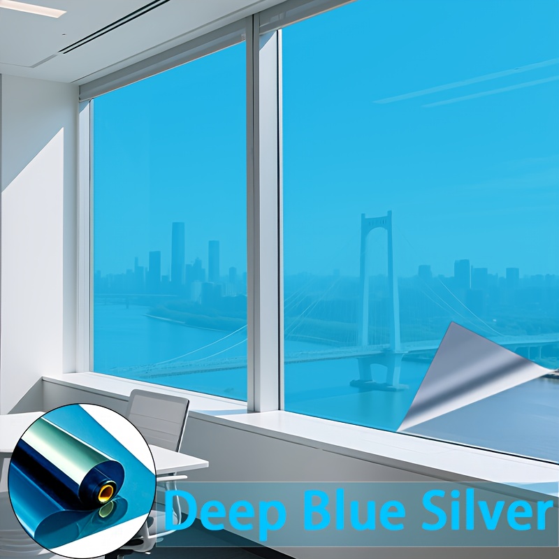 TEMU Electrostatic Adsorption Unidirectional Privacy Window Film, Removable Window Film For Home Use, Electrostatic Adsorption Window Film For